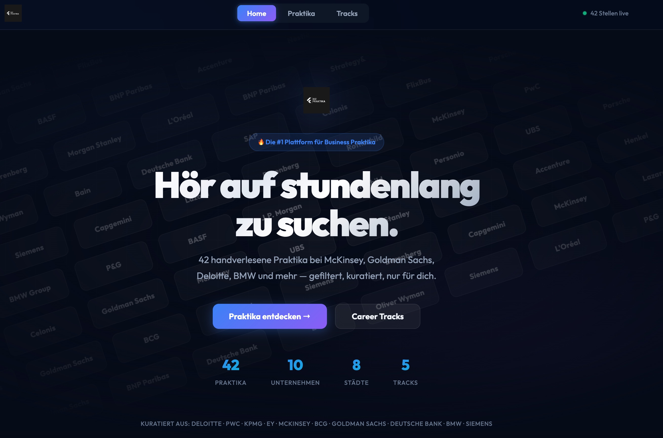 BizPraktika Dashboard
